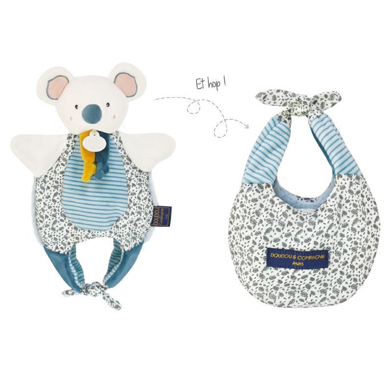  - les petits fûtés - marionnette yoca koala bleu 30 cm 